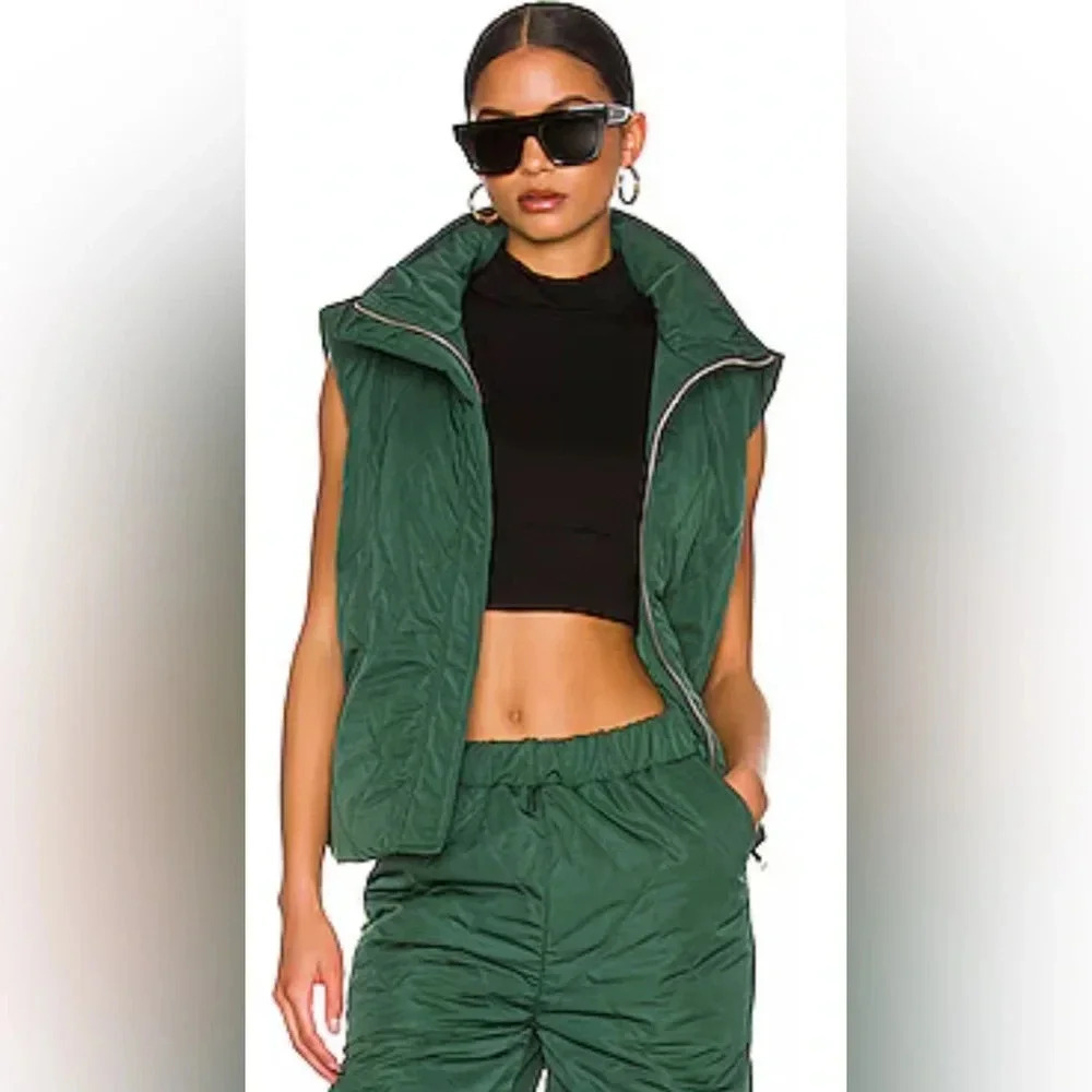 REVOLVE Jacket Women’s Medium Trish Puffer Vest Green